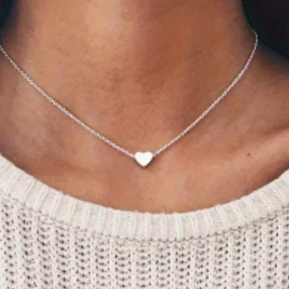 MINIMALIST HEART NECKLACE ZINC ALLOY
